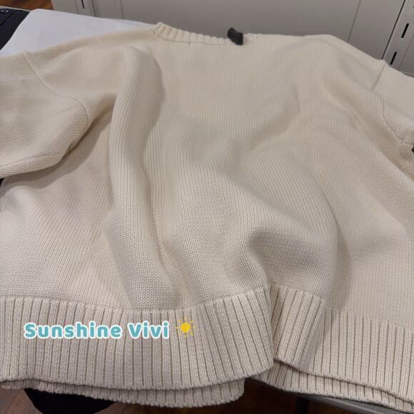 NWT Lauren Ralph Lauren Intarsia Dachshund dog Chalk Cotton Sweate Xs - Picture 4 of 11